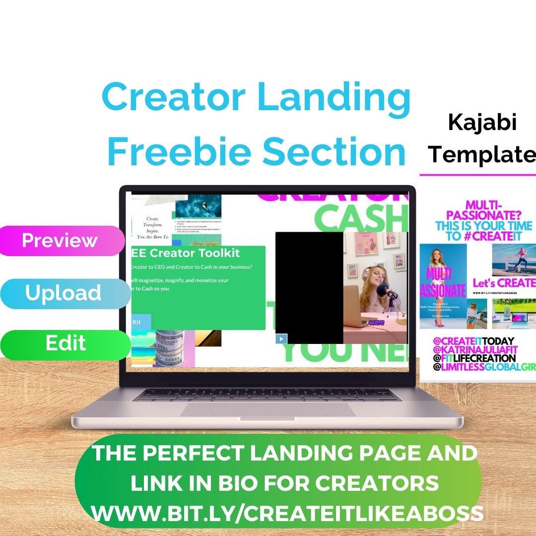 Kajabi Template for the Ultimate Creator Landing Page (Link in Bio)