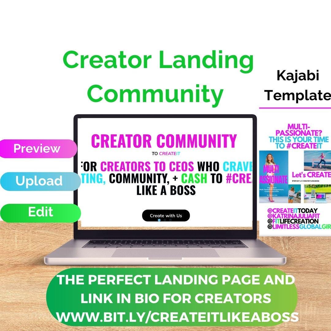 Kajabi Template for the Ultimate Creator Landing Page (Link in Bio)