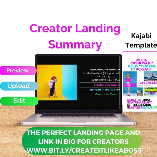 Kajabi Template for the Ultimate Creator Landing Page (Link in Bio)